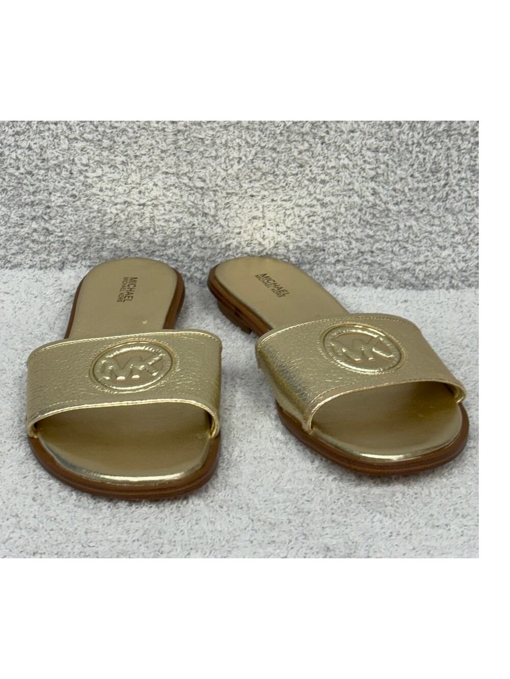 Michael Michael Kors Gold Leather Sandals Size 9 #73770